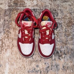 Nike Kids Burgundy and White Sneakers